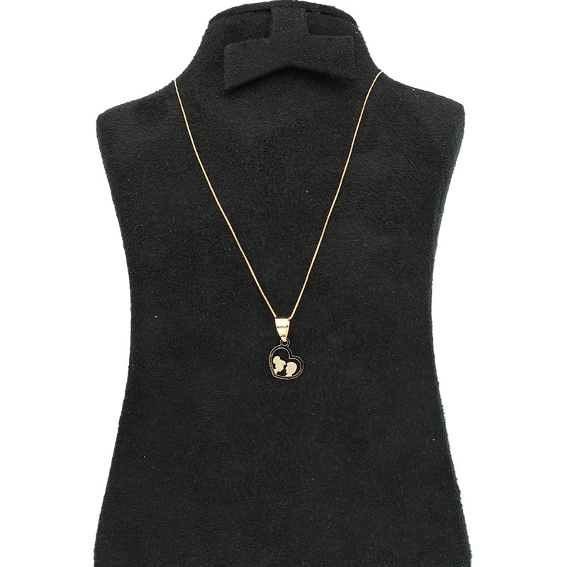 Gold Necklace (Chain with Heart Pendant) 18KT - FKJNKL18KU1025 - Image 2