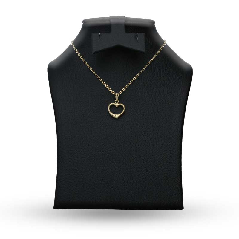 Gold Necklace (Chain with Heart Pendant) 18KT - FKJNKL18KU1089 - Image 3