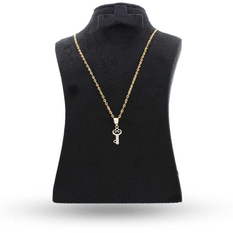 Gold Necklace (Chain with Key Pendant) 18KT - FKJNKL18KU1042 - Image 3