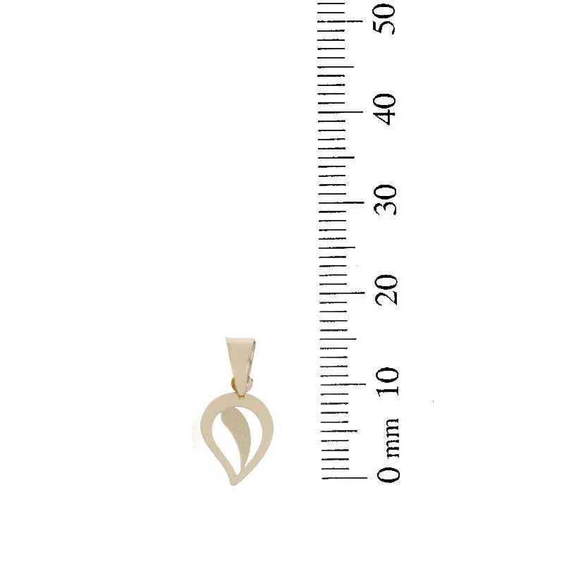 Gold Necklace (Chain with Leaf Pendant) 18KT - FKJNKL18KU1048 - Image 4