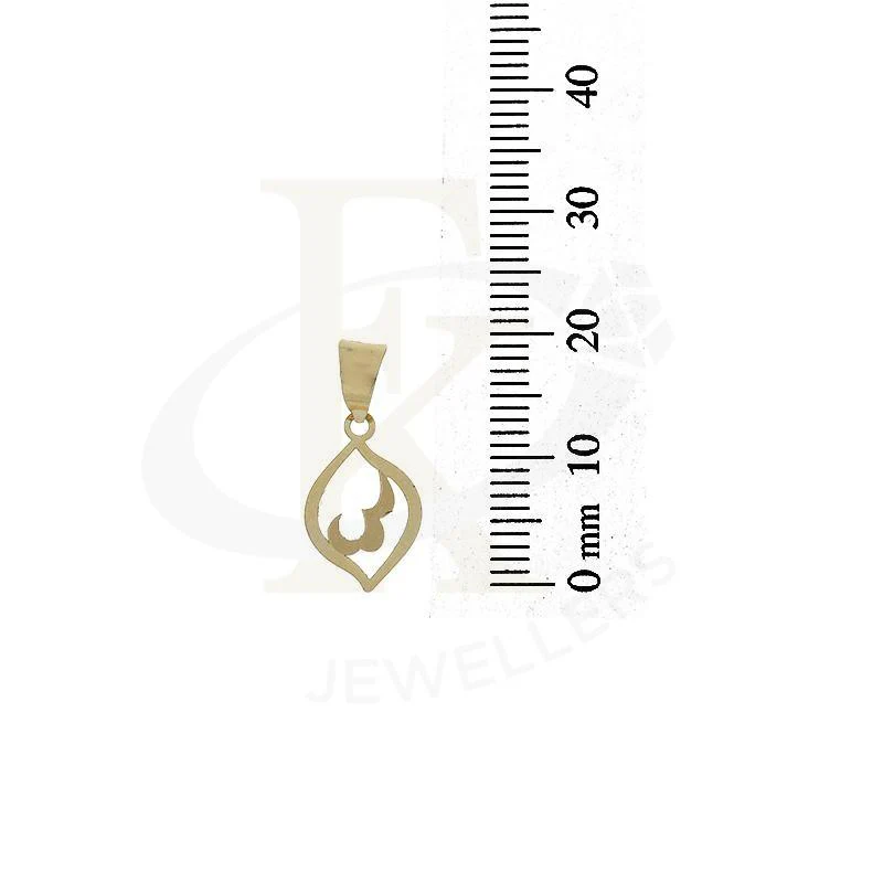 Gold Necklace (Chain with Leaf Shaped Pendant) 18KT - FKJNKL18K2331 - Image 6