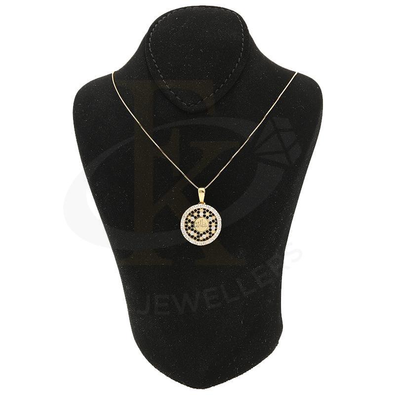 Gold Necklace (Chain with Mashallah Pendant) 18KT - FKJNKL18K2326 - Image 4