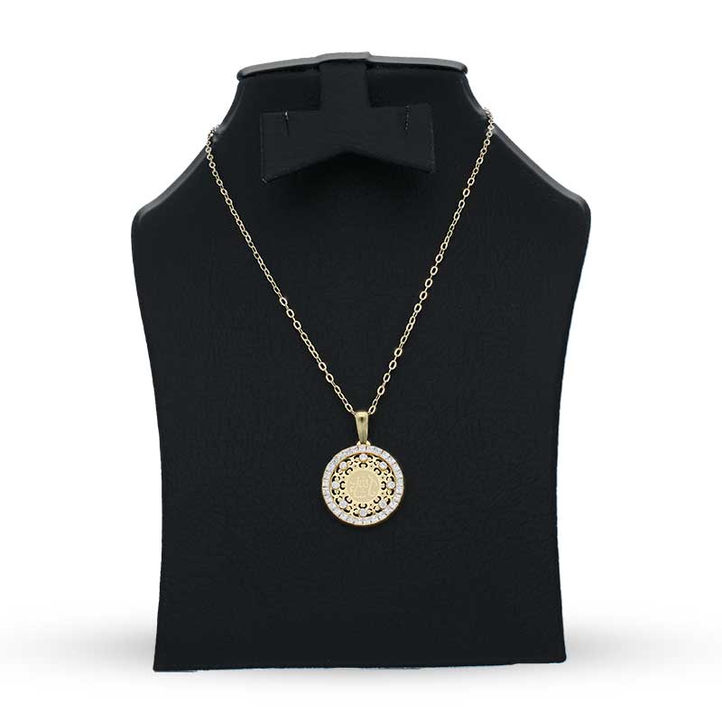Gold Necklace (Chain with Mashallah Pendant) 18KT - FKJNKL18KU1143 - Image 3