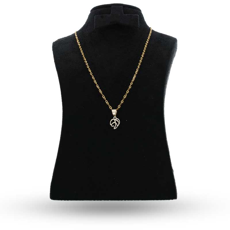 Gold Necklace (Chain with Palm Leaf Pendant) 18KT - FKJNKL18KU1040 - Image 3
