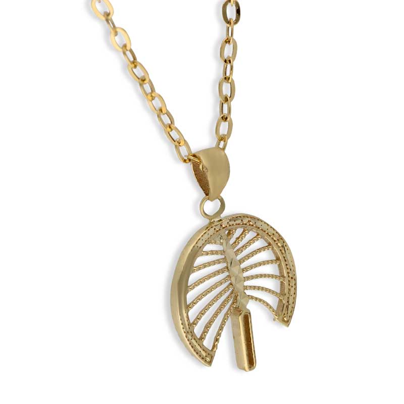 Gold Necklace (Chain with Palm Tree Pendant) 18KT - FKJNKL18KU1096 - Image 2