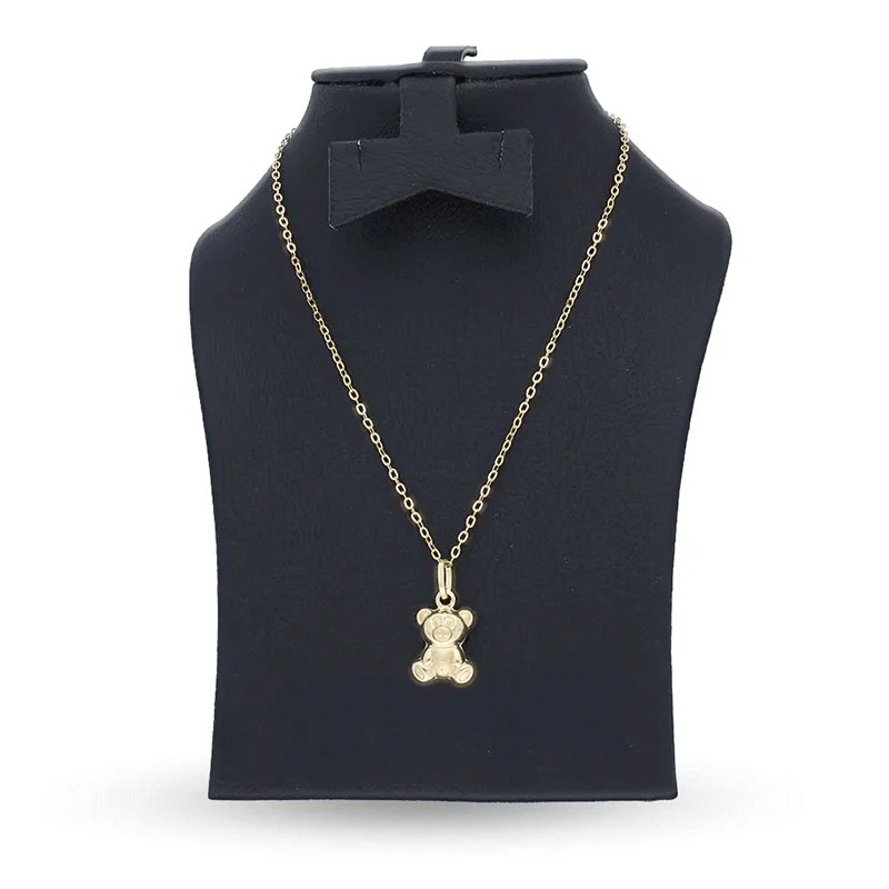 Gold Necklace (Chain with Teddy Bear Pendant) 18KT - FKJNKL18KU1132 - Image 3