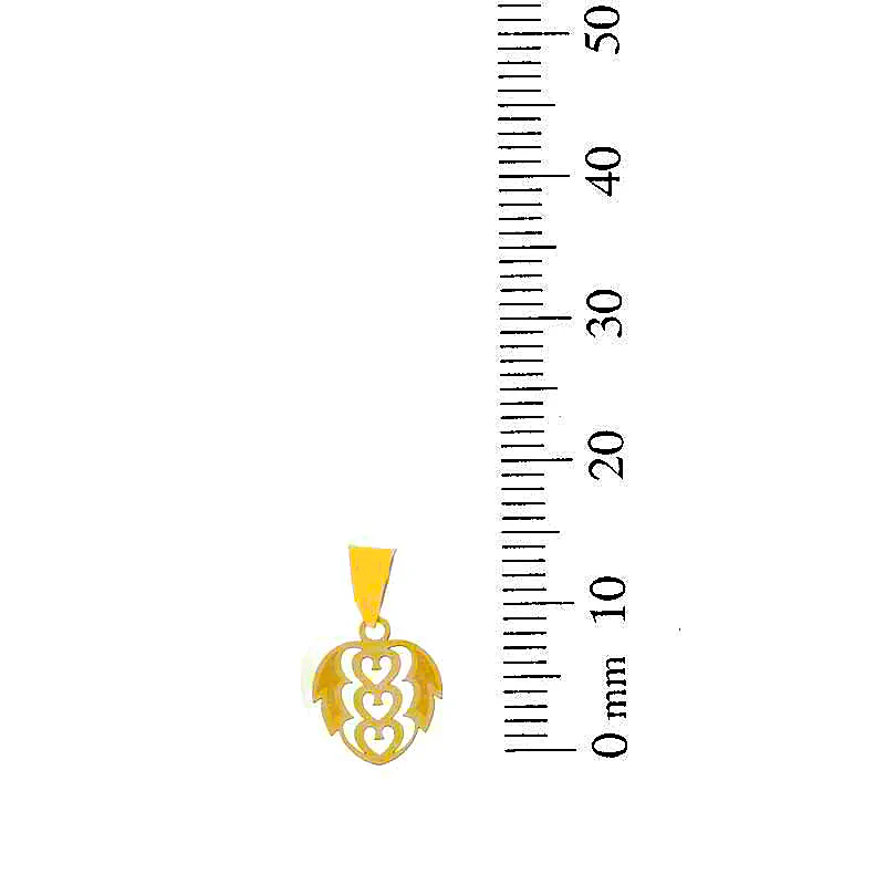 Gold Palm Leaf Pendant 18KT - FKJPND18KU1046 - Image 2