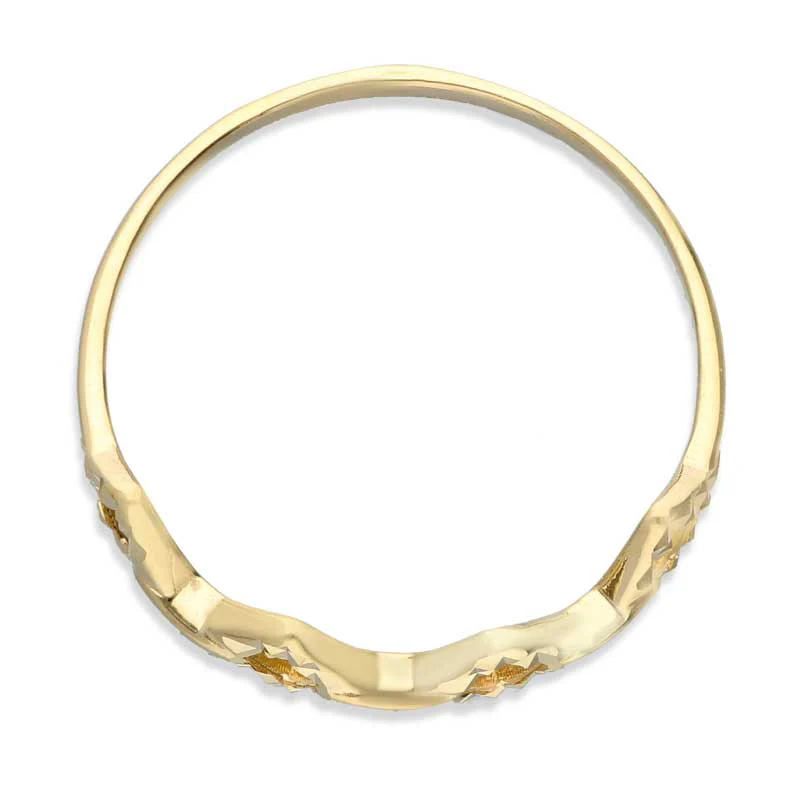 Gold Rhombus Shaped Ring 18KT - FKJRN18KU2021 - Image 6
