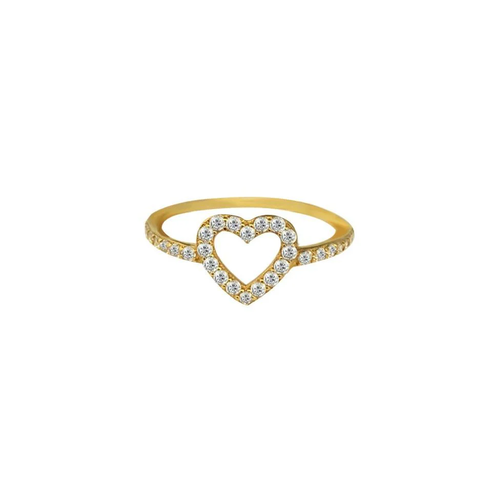 Gold Heart Ring 18KT - FKJRN1474