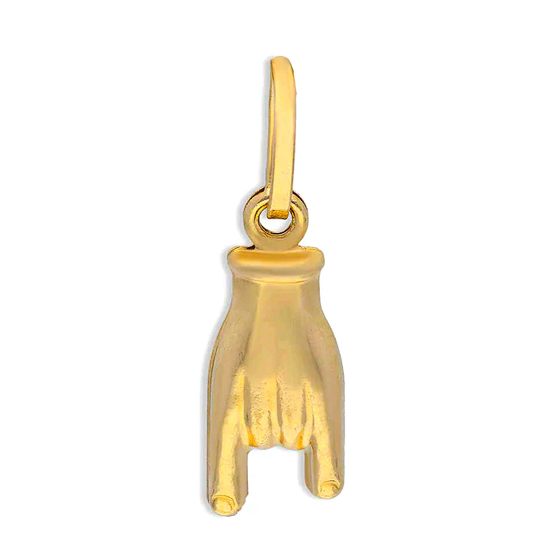 Gold Rock Gesture Pendant 18KT - FKJPND18KU1131