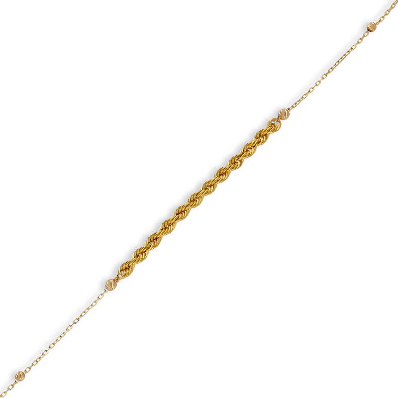 Gold Rope Bracelet 21KT - FKJBRL21KU6044 - Image 2