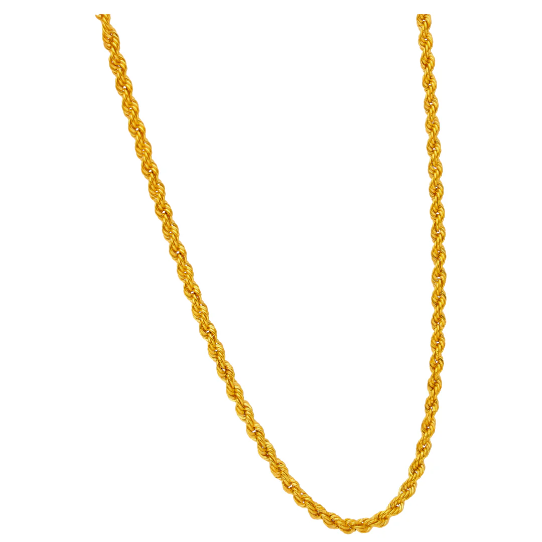 Gold Rope Chain 22KT - FKJCN22KU6622 - Image 3
