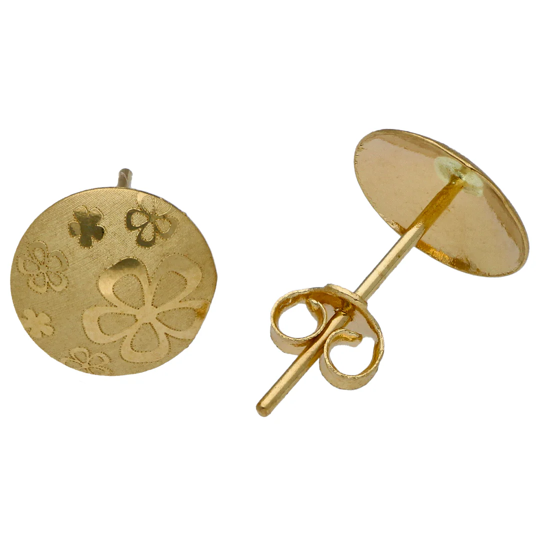 Gold Round Shaped Pendant Set 18KT - FKJNKLST18KU6465 - Image 3