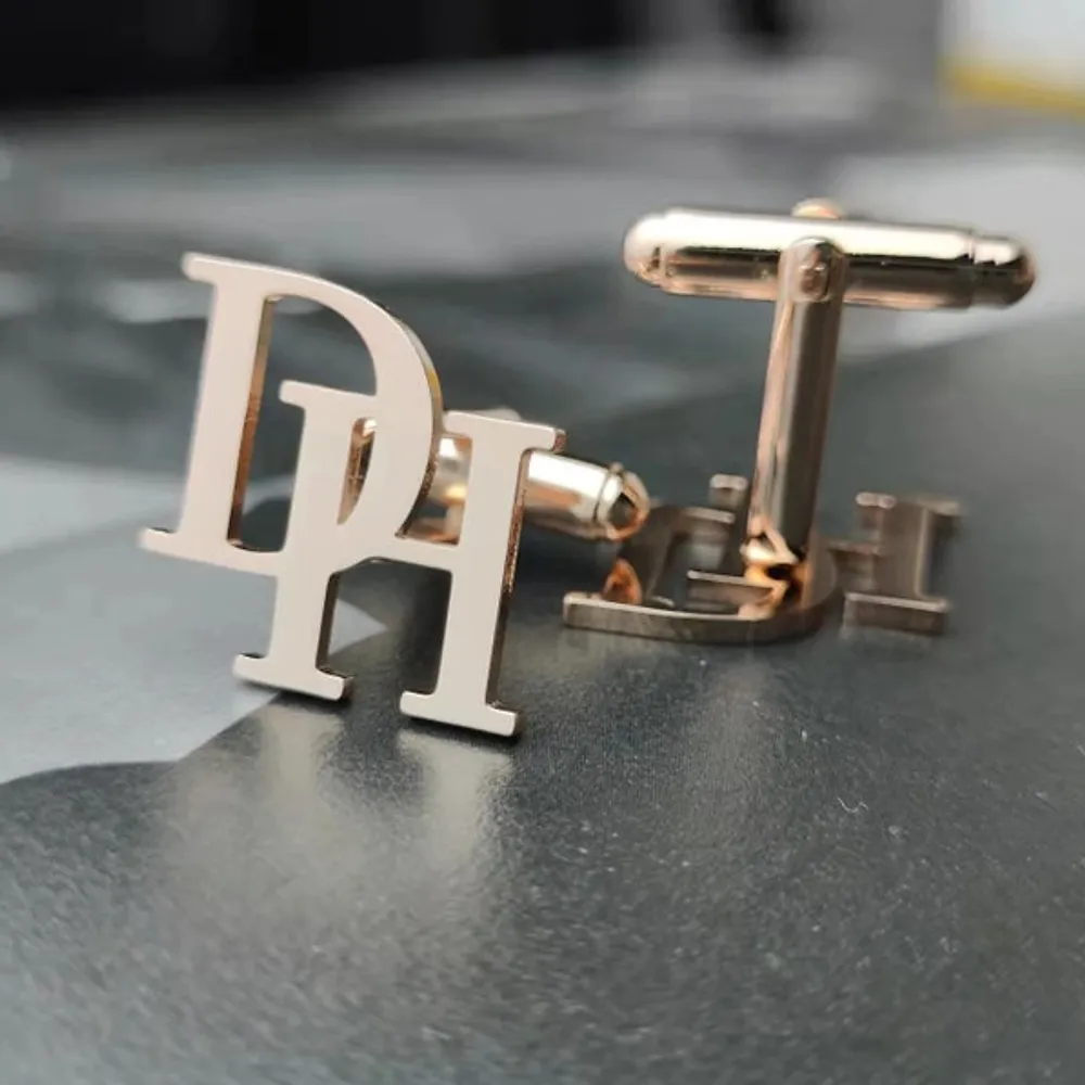 Gold & Silver Personalised Double Letter Cufflink - FKJCFLU6277 - Image 11