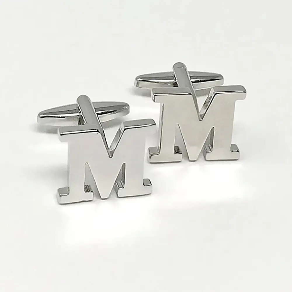 Gold & Silver Personalised Letter Cufflink - FKJCFLU6278 - Image 2