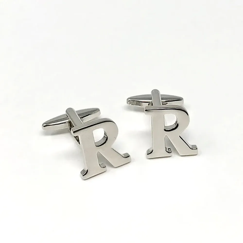 Gold & Silver Personalised Letter Cufflink - FKJCFLU6278 - Image 3
