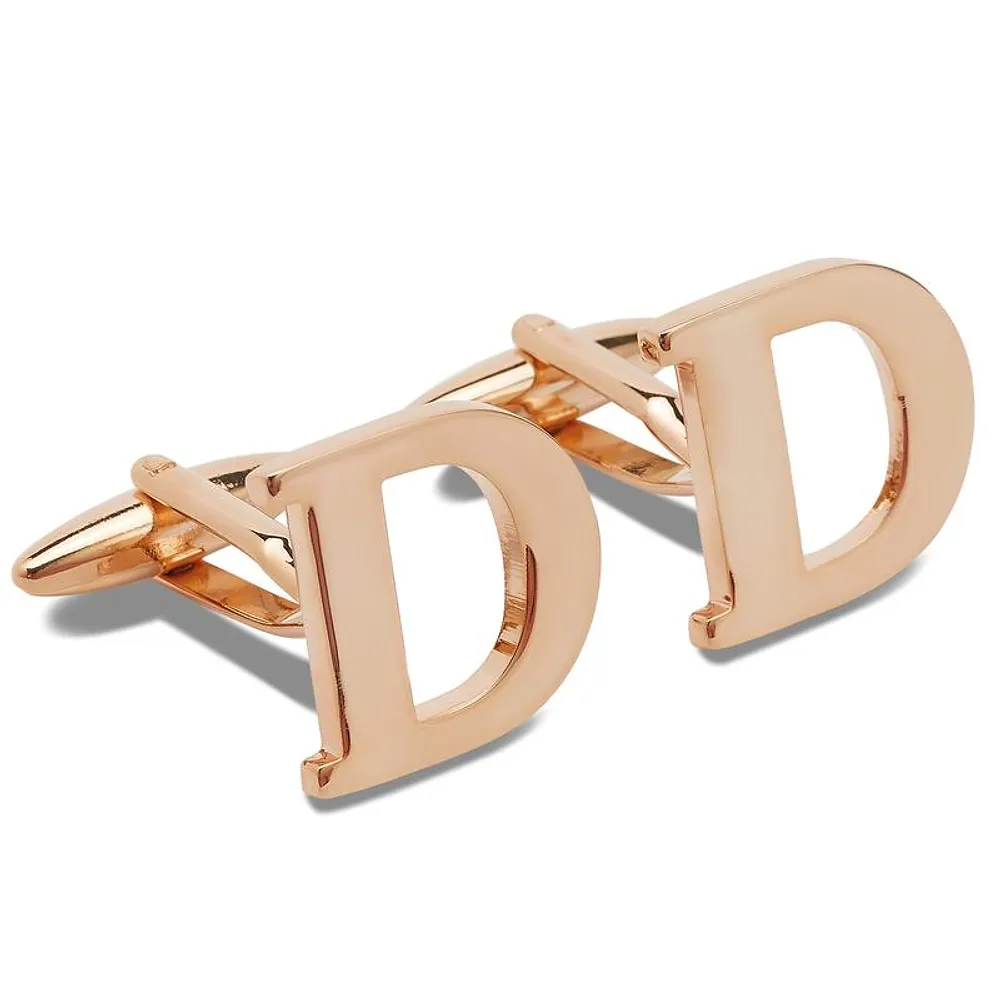 Gold & Silver Personalised Letter Cufflink - FKJCFLU6278 - Image 5