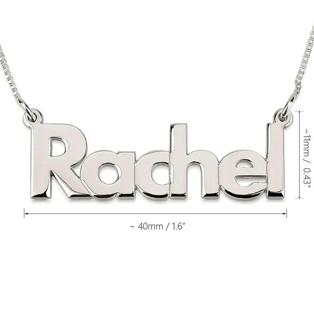 Gold & Silver Personalized Bold Name Necklace - FKJNKLU6178 - Image 5