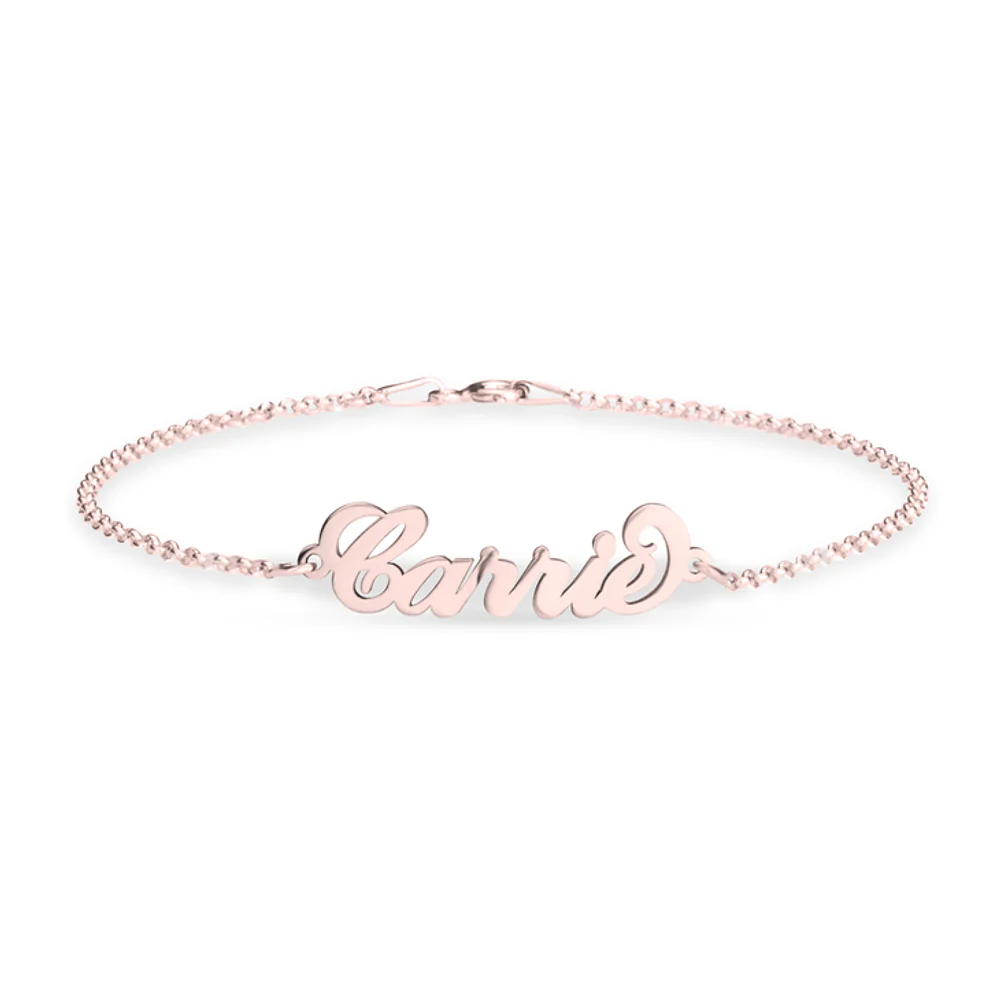 Gold & Silver Personalized Carrie Style Name Bracelet - FKJBRLU6262 - Image 4