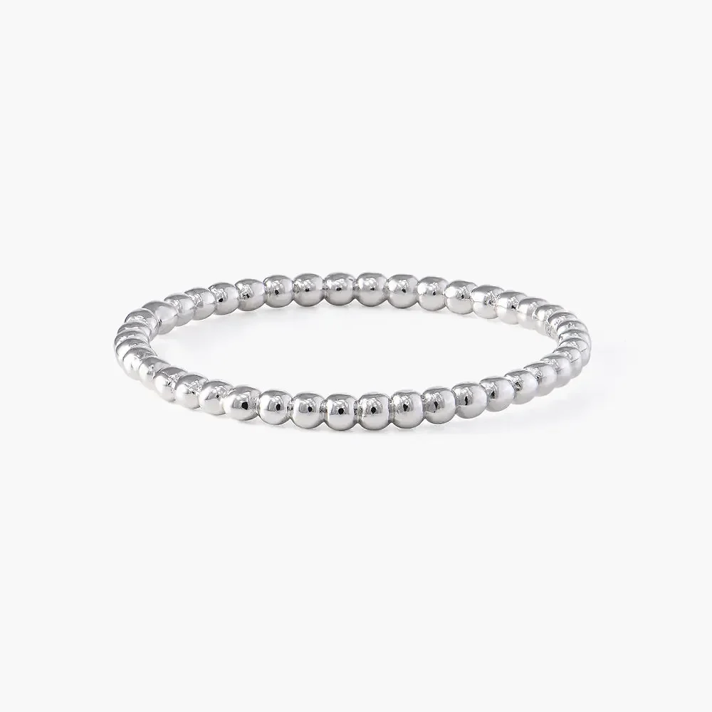 Gold & Silver Personalized Classic Bead Ring - FKJRNU6241 - Image 8