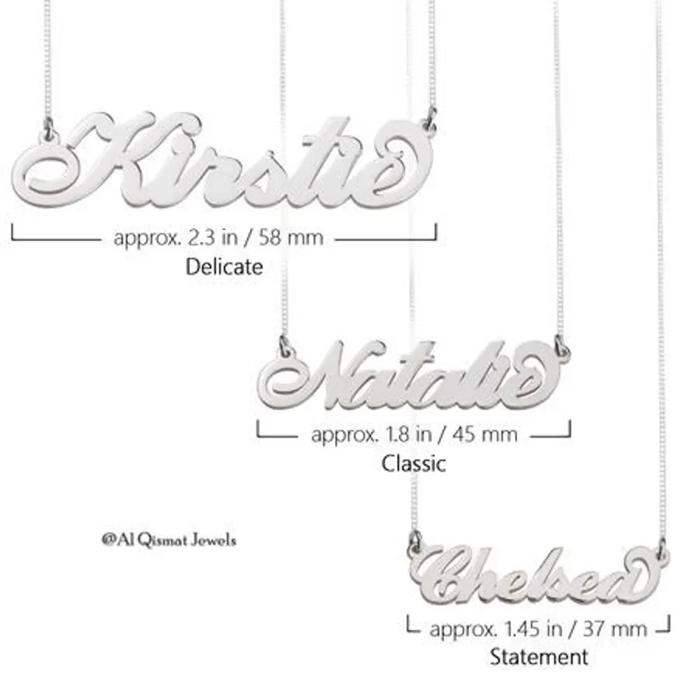 Gold & Silver Personalized Classic English Name Necklace - FKJNKLU6163 - Image 5
