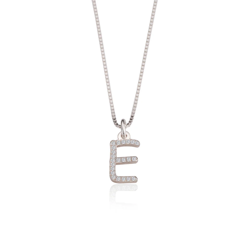 Gold & Silver Personalized Cubic Zirconia Initial Necklace - FKJNKLU6196 - Image 4