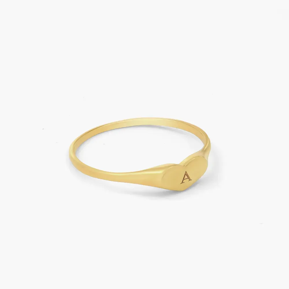Gold & Silver Personalized Engraved Thin Name Ring - FKJRNU6225 - Image 2