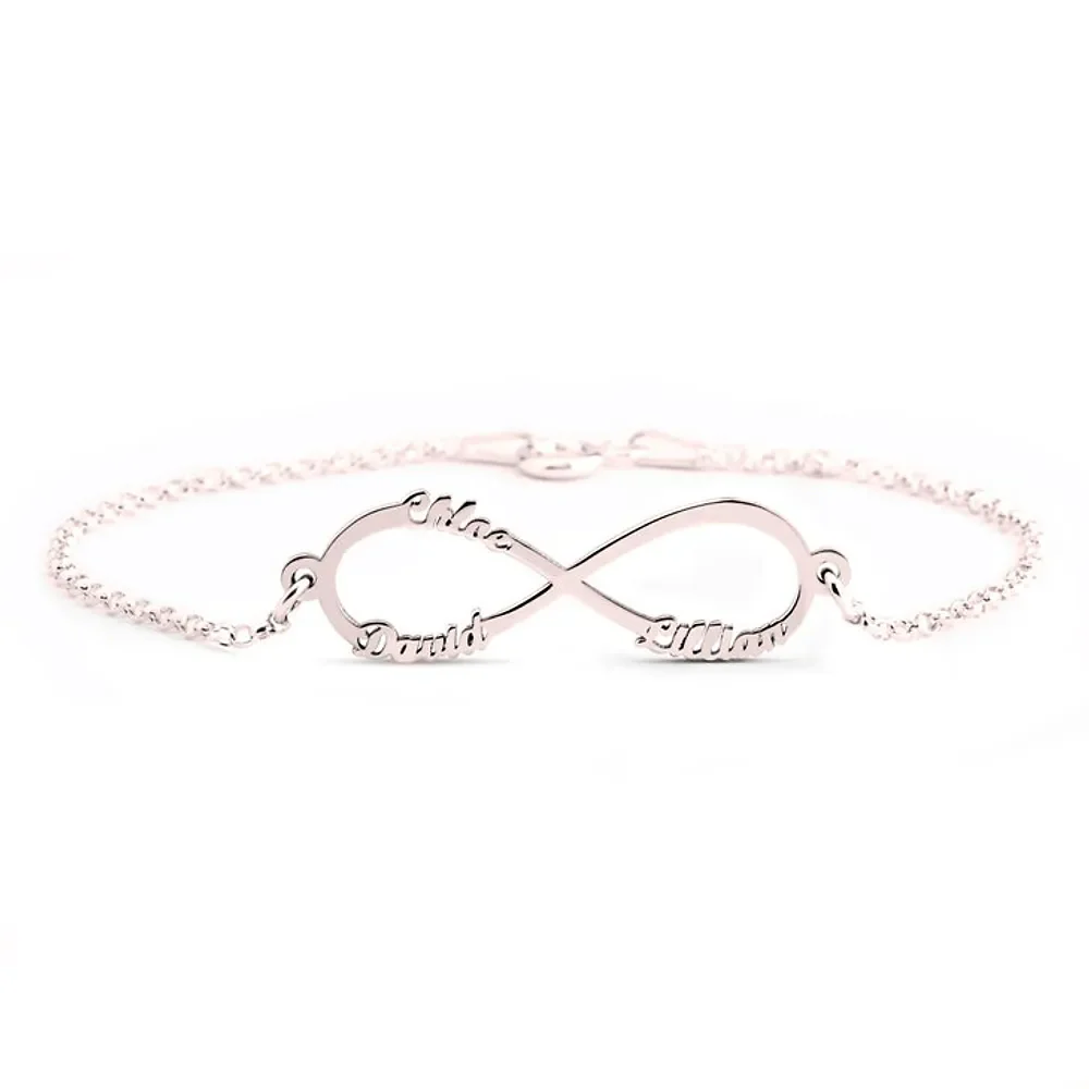 Gold & Silver Personalized Infinity Name Bracelet - FKJBRLU6268 - Image 11
