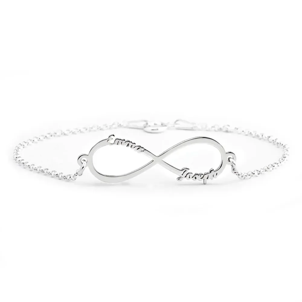 Gold & Silver Personalized Infinity Name Bracelet - FKJBRLU6268 - Image 4