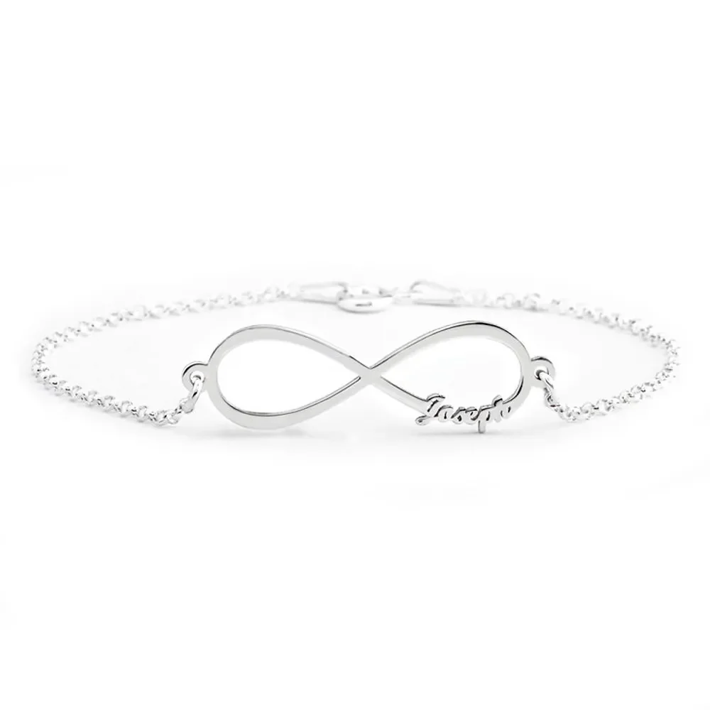 Gold & Silver Personalized Infinity Name Bracelet - FKJBRLU6268 - Image 7