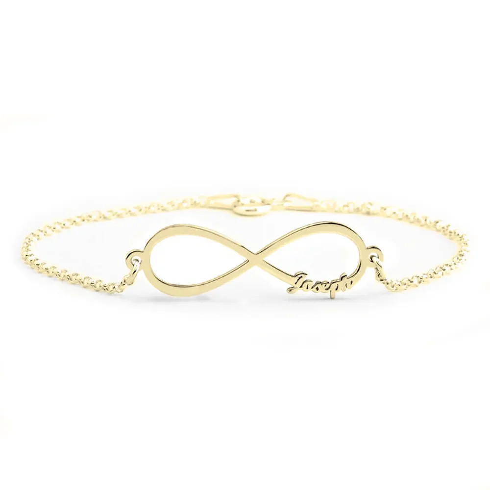 Gold & Silver Personalized Infinity Name Bracelet - FKJBRLU6268 - Image 9