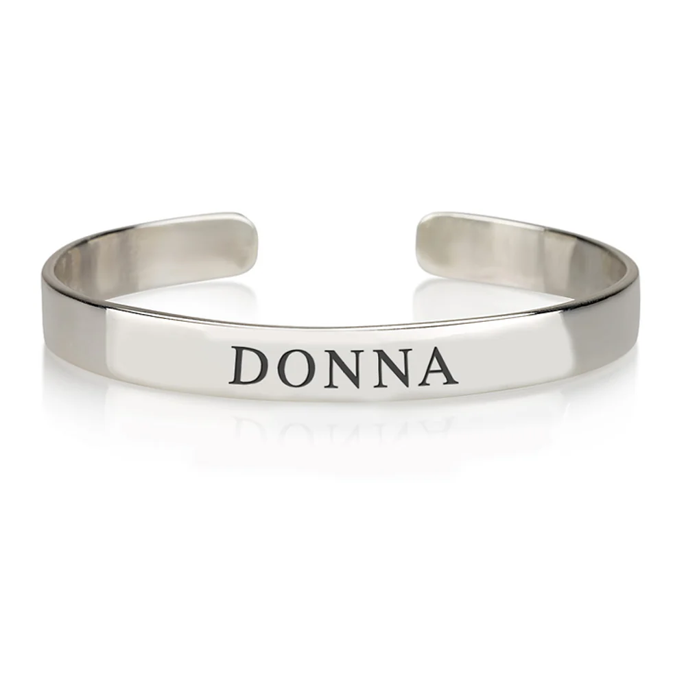 Gold & Silver Personalized Name Bangle Bracelet - FKJBRLU6258 - Image 7