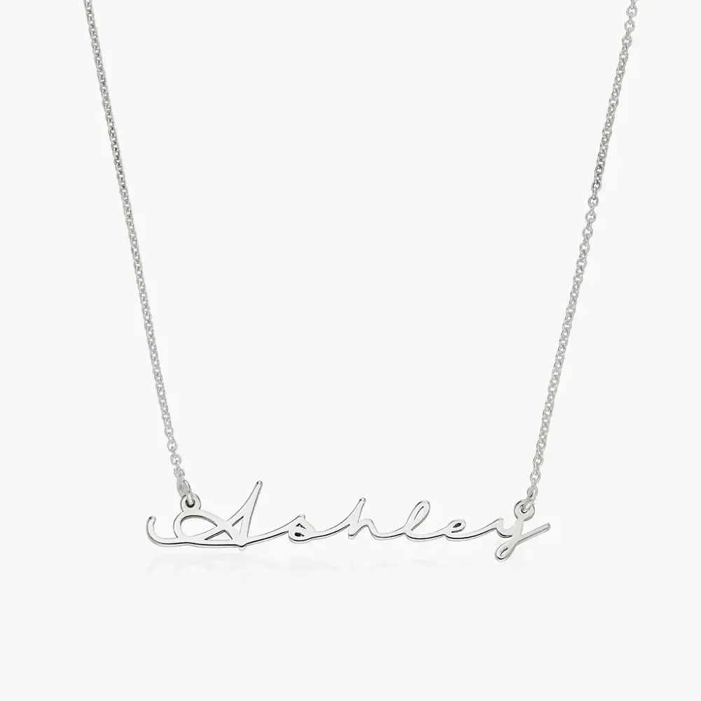 Gold & Silver Personalized Signature Style Name Necklace - FKJNKLU6149 - Image 4