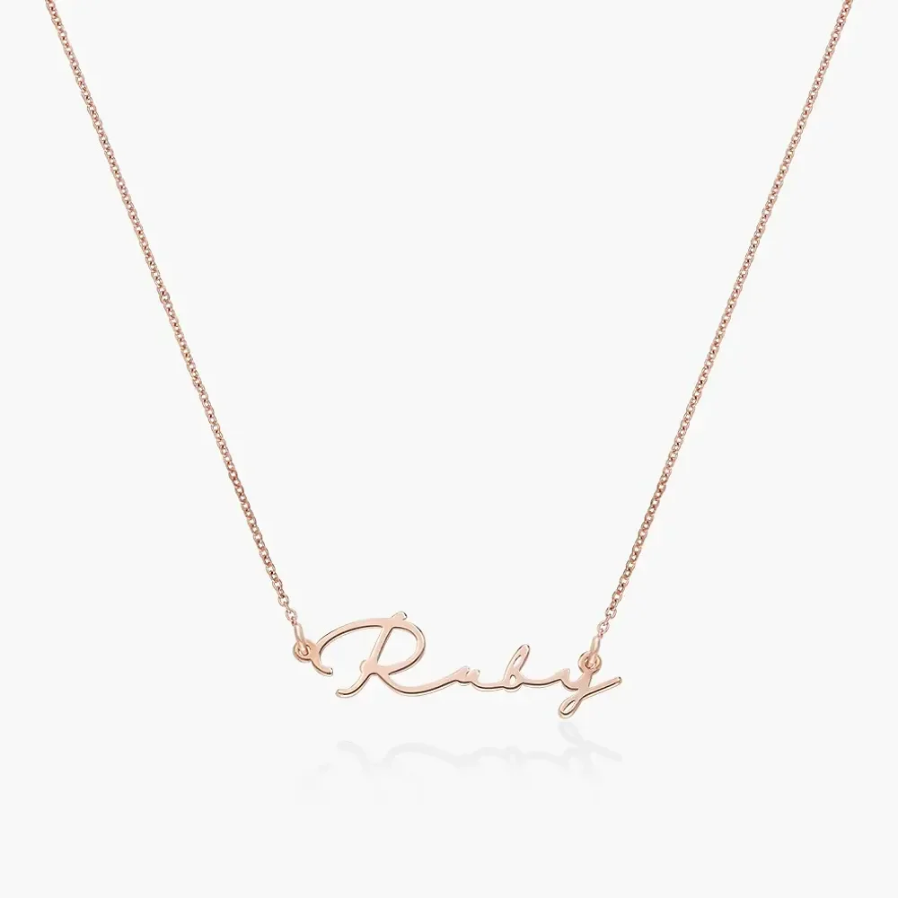 Gold & Silver Personalized Signature Style Name Necklace - FKJNKLU6149 - Image 7