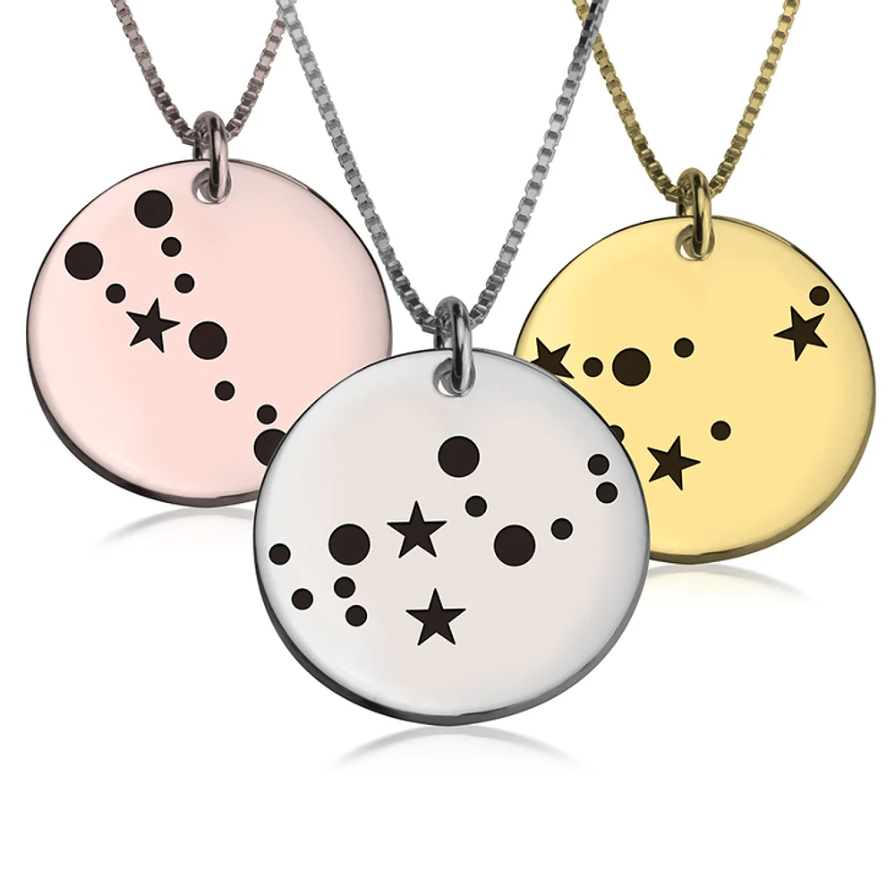Gold & Silver Personalized Star Constellation Necklace - FKJNKLU6207 - Image 2