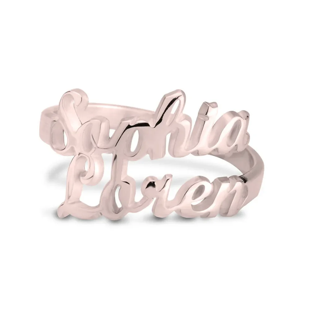 Gold & Silver Personalized Two Names Ring - FKJRNU6222 - Image 7
