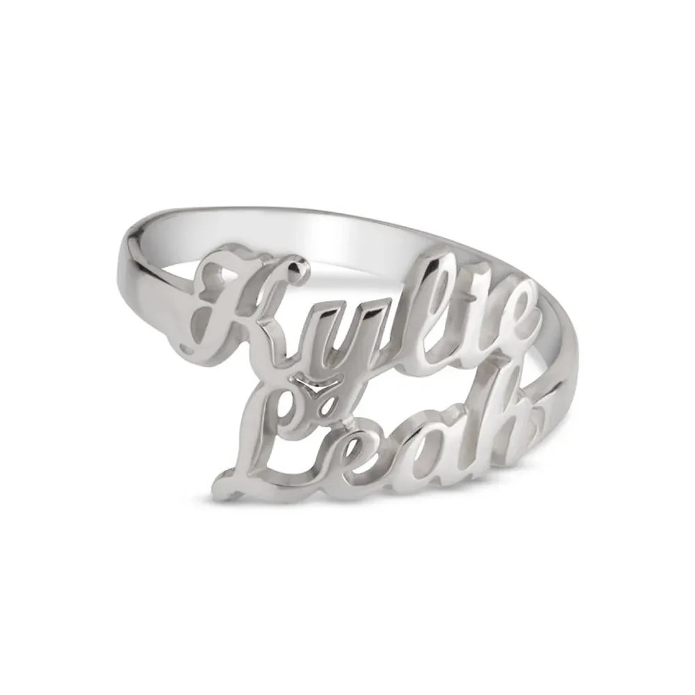Gold & Silver Personalized Two Names Ring - FKJRNU6222 - Image 8