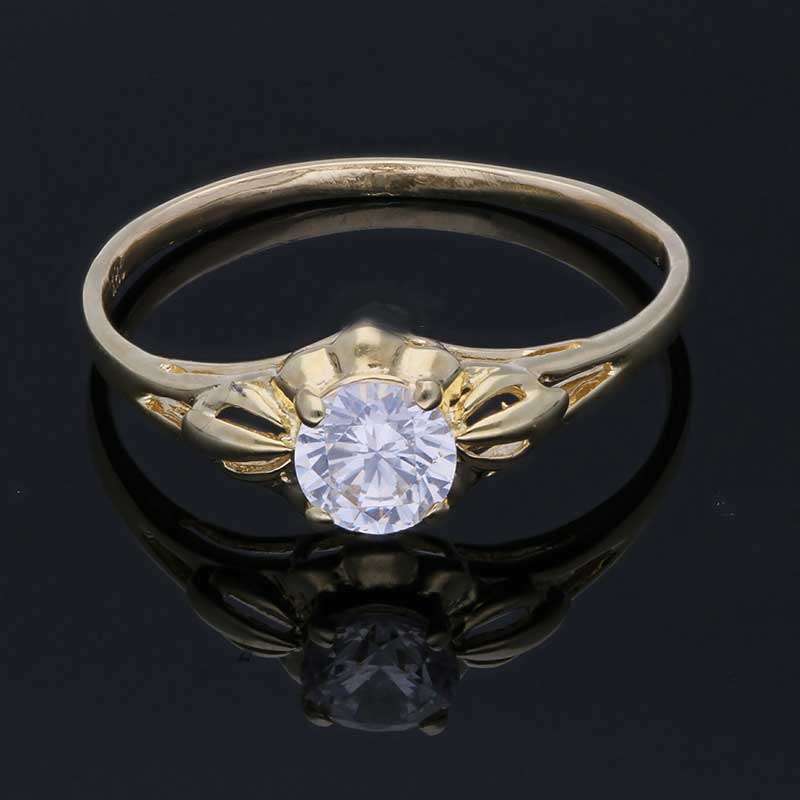 Gold Solitaire Ring 18KT - FKJRN18KU2002 - Image 7