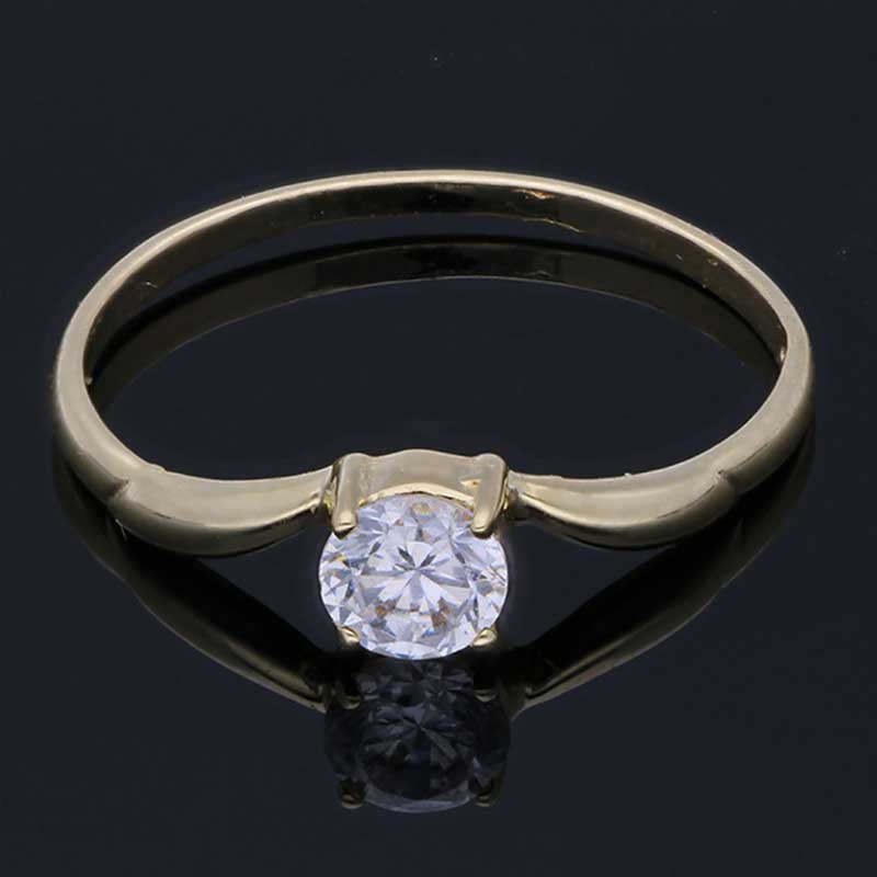 Gold Solitaire Ring 18KT - FKJRN18KU2003 - Image 7