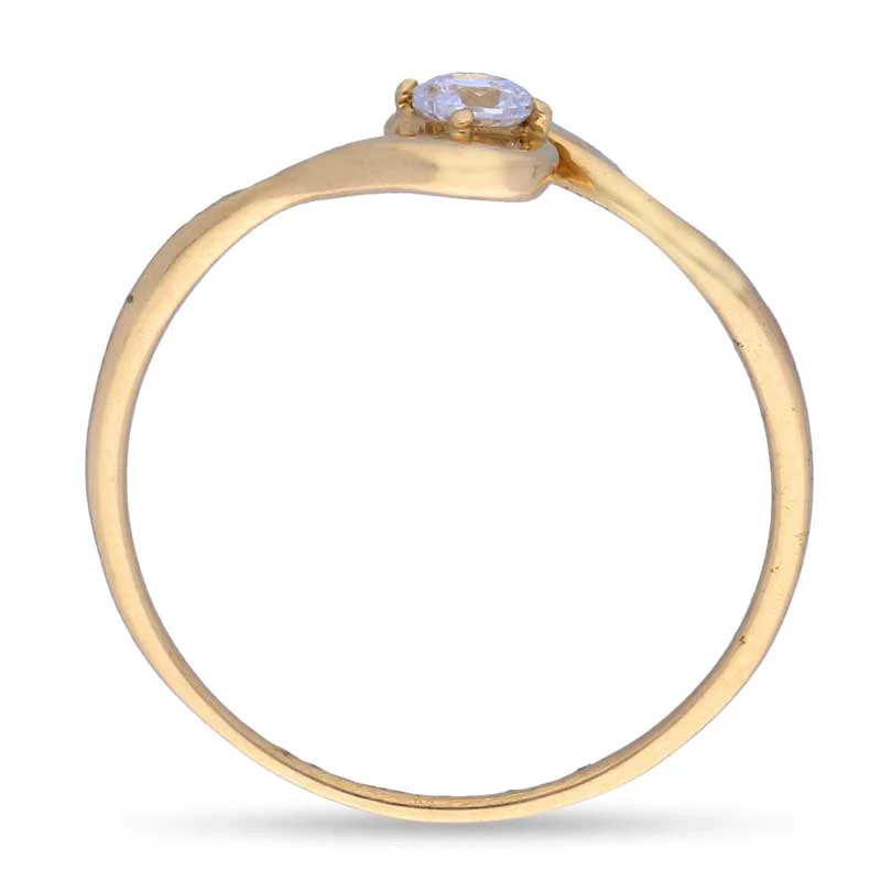 Gold Solitaire Ring 18KT - FKJRN18KU2008 - Image 5