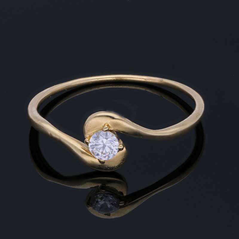 Gold Solitaire Ring 18KT - FKJRN18KU2008 - Image 7