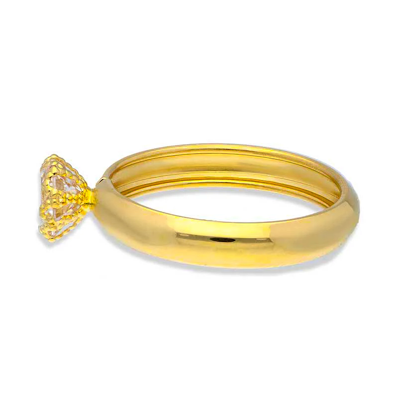 Gold Solitaire Ring 18KT - FKJRN18KU2031 - Image 6