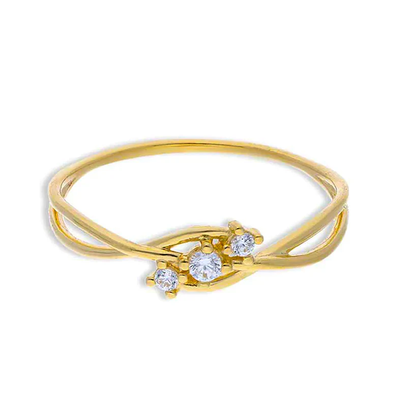 Gold Solitaire Ring 18KT - FKJRN18KU2085 - Image 2