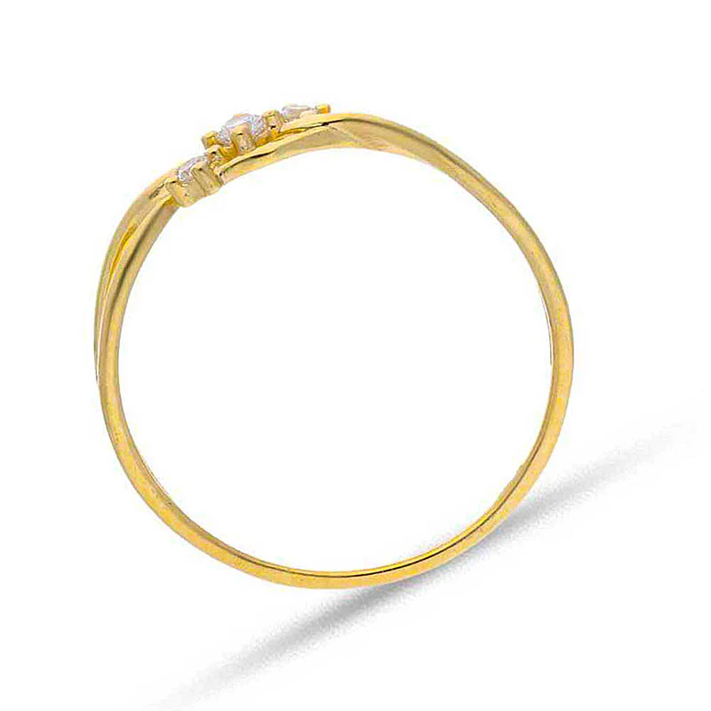 Gold Solitaire Ring 18KT - FKJRN18KU2085 - Image 3