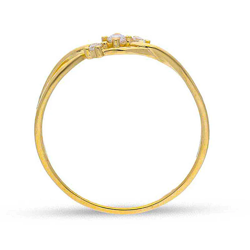 Gold Solitaire Ring 18KT - FKJRN18KU2085 - Image 4