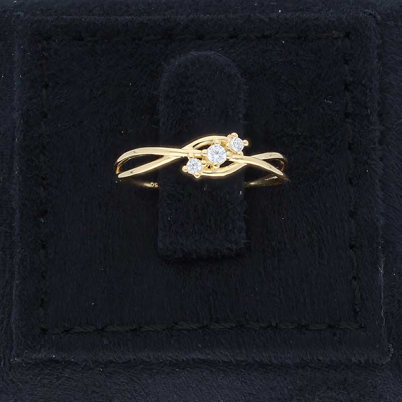 Gold Solitaire Ring 18KT - FKJRN18KU2085 - Image 7