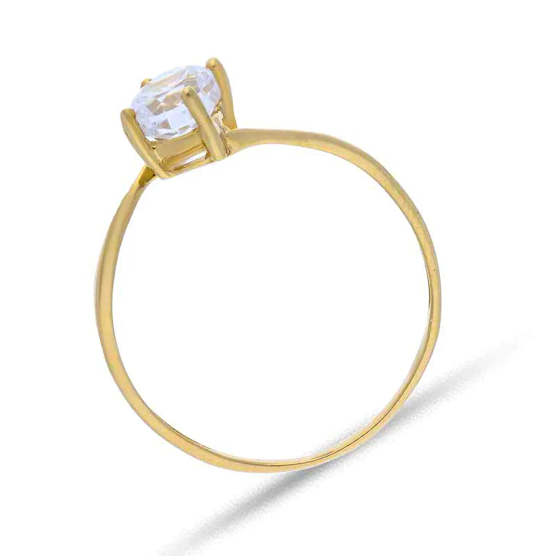 Gold Solitaire Ring 18KT - FKJRN18KU2086 - Image 3