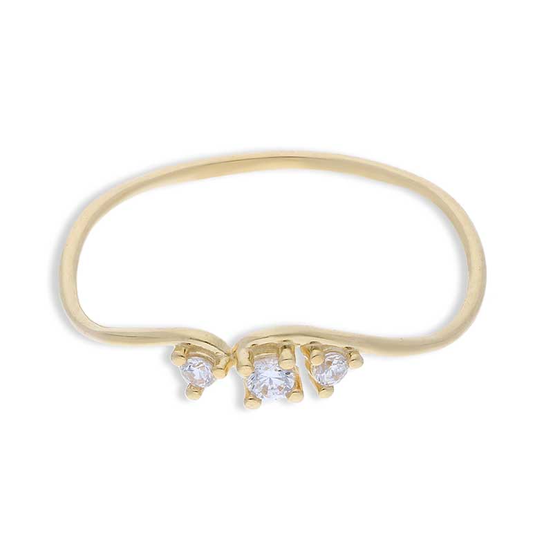 Gold Solitaire Ring 18KT - FKJRN18KU2089 - Image 2