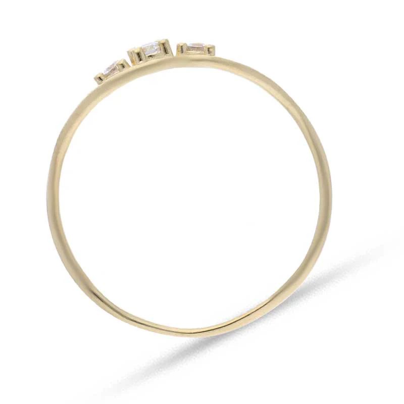 Gold Solitaire Ring 18KT - FKJRN18KU2089 - Image 3