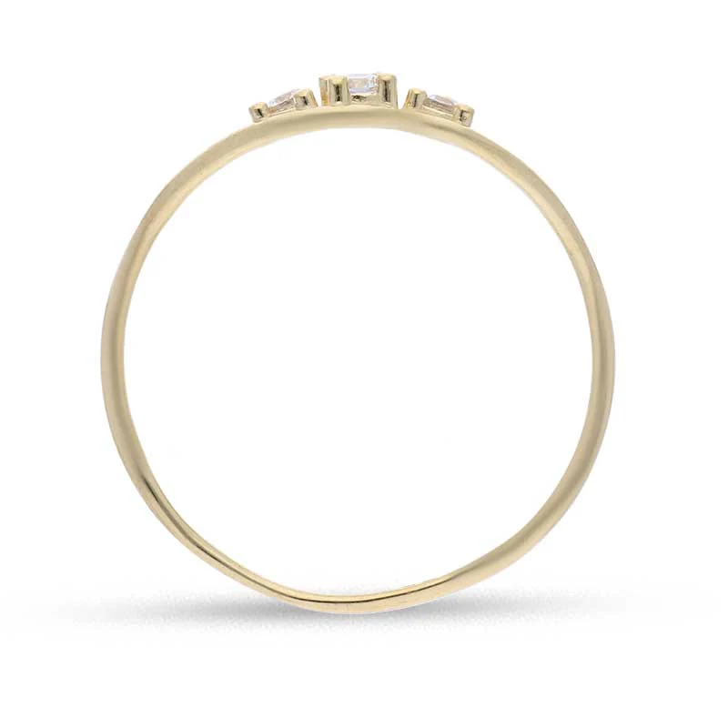 Gold Solitaire Ring 18KT - FKJRN18KU2089 - Image 4